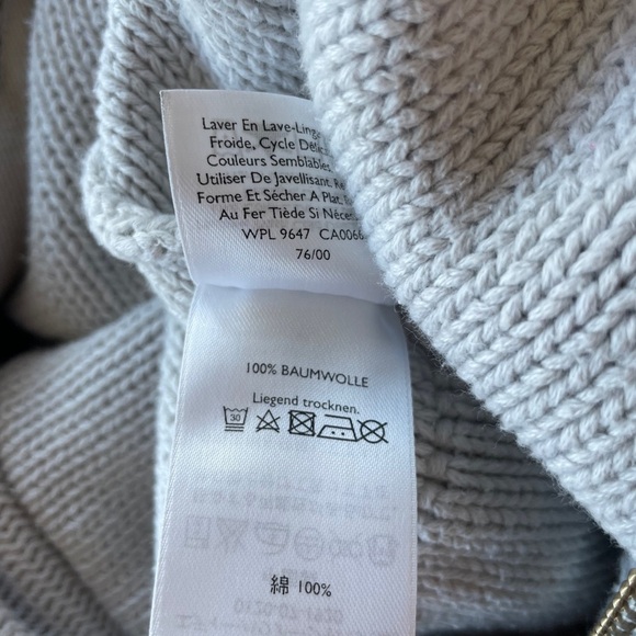 Eddie Bauer Chunky Women's High collar Zip Cardigan 3/4 Sleeves, Size L - Picture 8 of 10